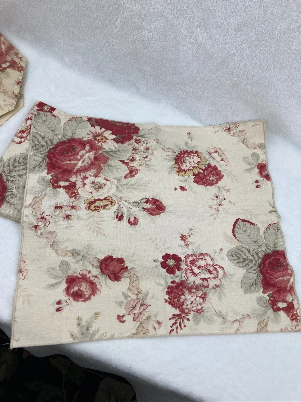 Waverly Norfolk Rose Placemats & Napkins Set of 4 Shabby Chic Farmhouse
